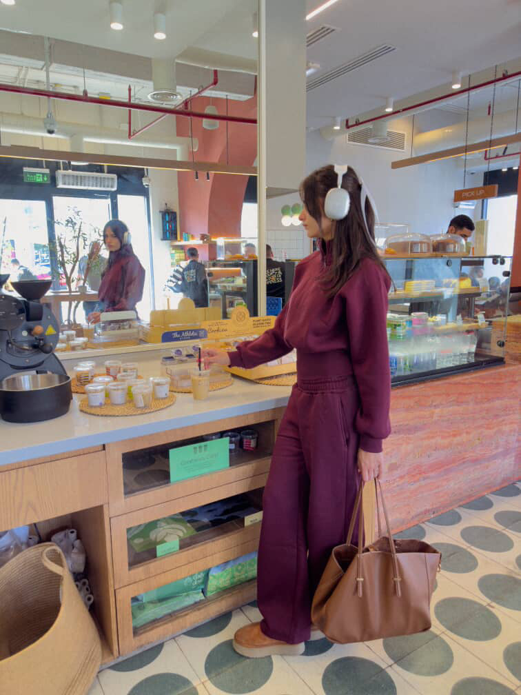 Co-ord joggers in burgundy