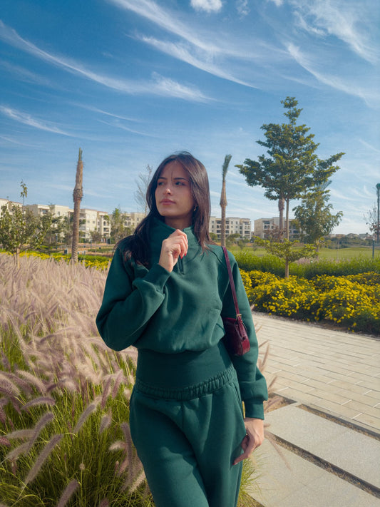 The half-zip sweatshirt in Green