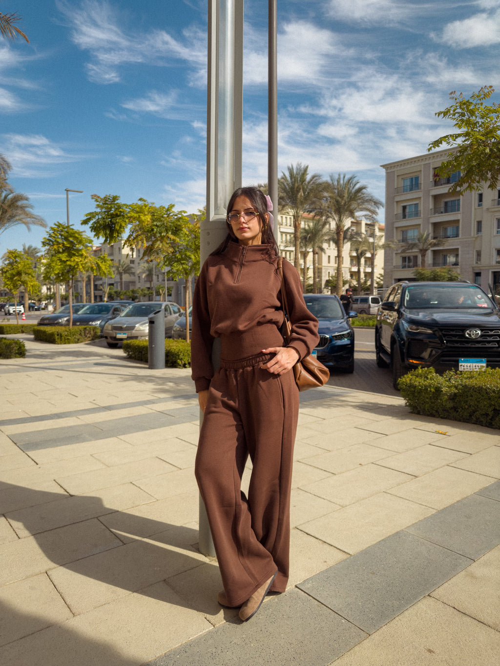 Co-ord joggers in brown