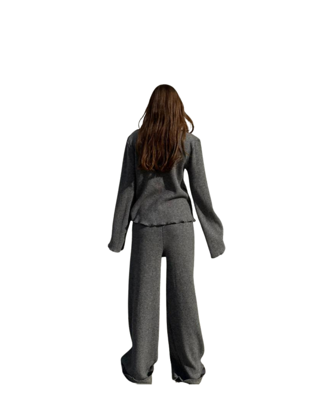 Flowy Knit Set in Gray